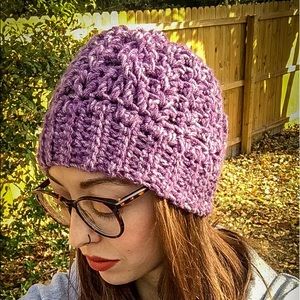 Hand knit cap